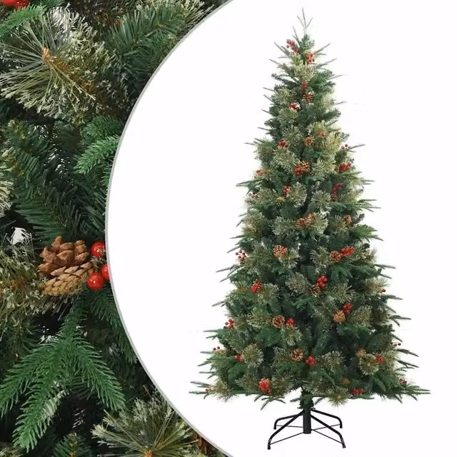 Albero di Natale | Decorazioni natalizie Artificiale con Rami Pieghevoli Verde 240 cm