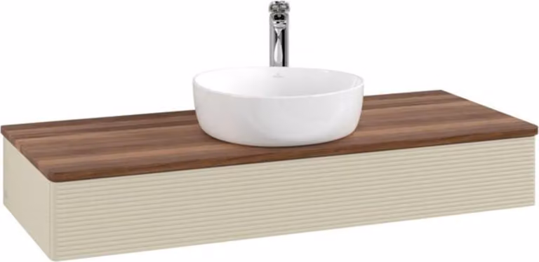 V&B Mobiletto con struttura frontale Antao 120x19x50cm, HL, WBP w. wal, si Gr m Lac