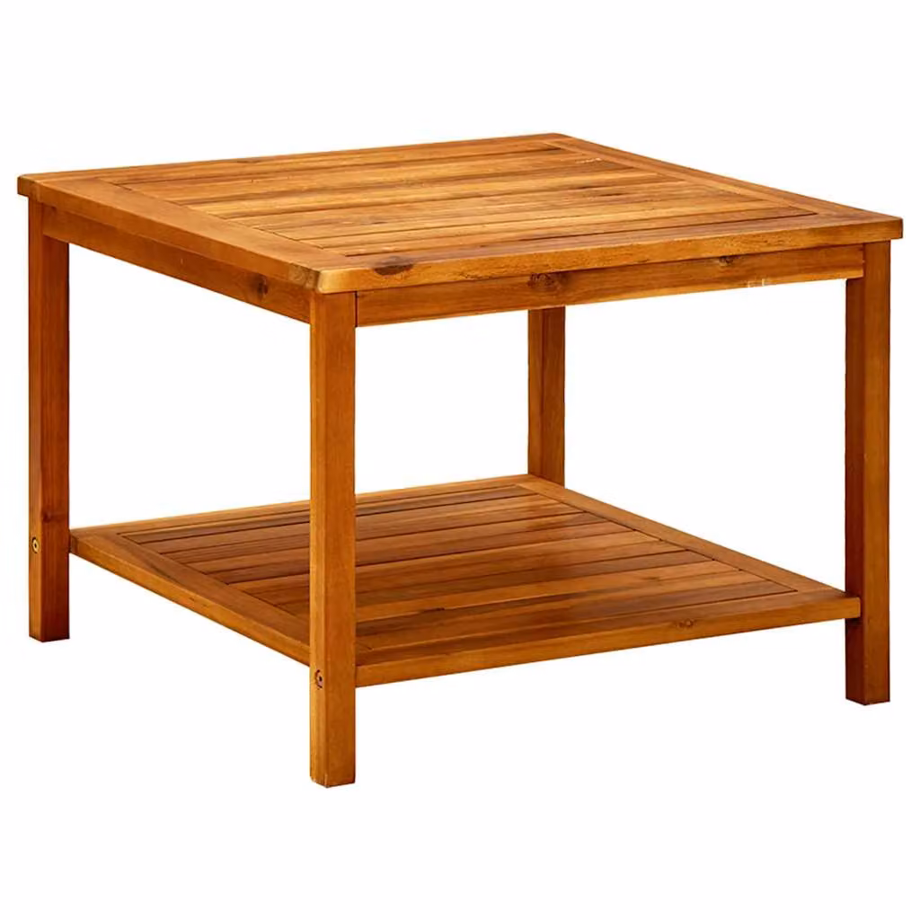 vidaXL Tavolino da Salotto Quadrato in Legno di Acacia Marrone, L/P/H: 60 x 60 x 45 cm