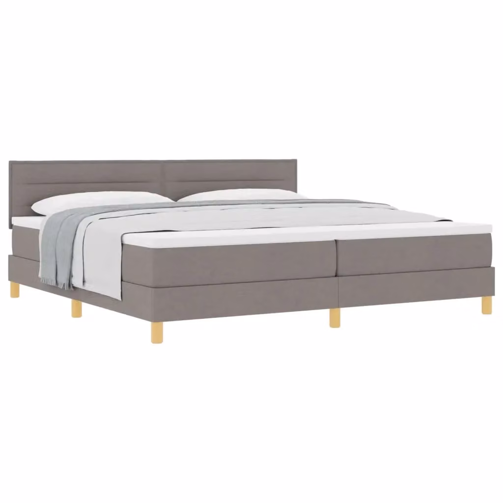 Letto Ibrido con Materasso vidaXL in Tessuto Beige e Grigio L/P/H: 200 x 200 x 280 cm – 2