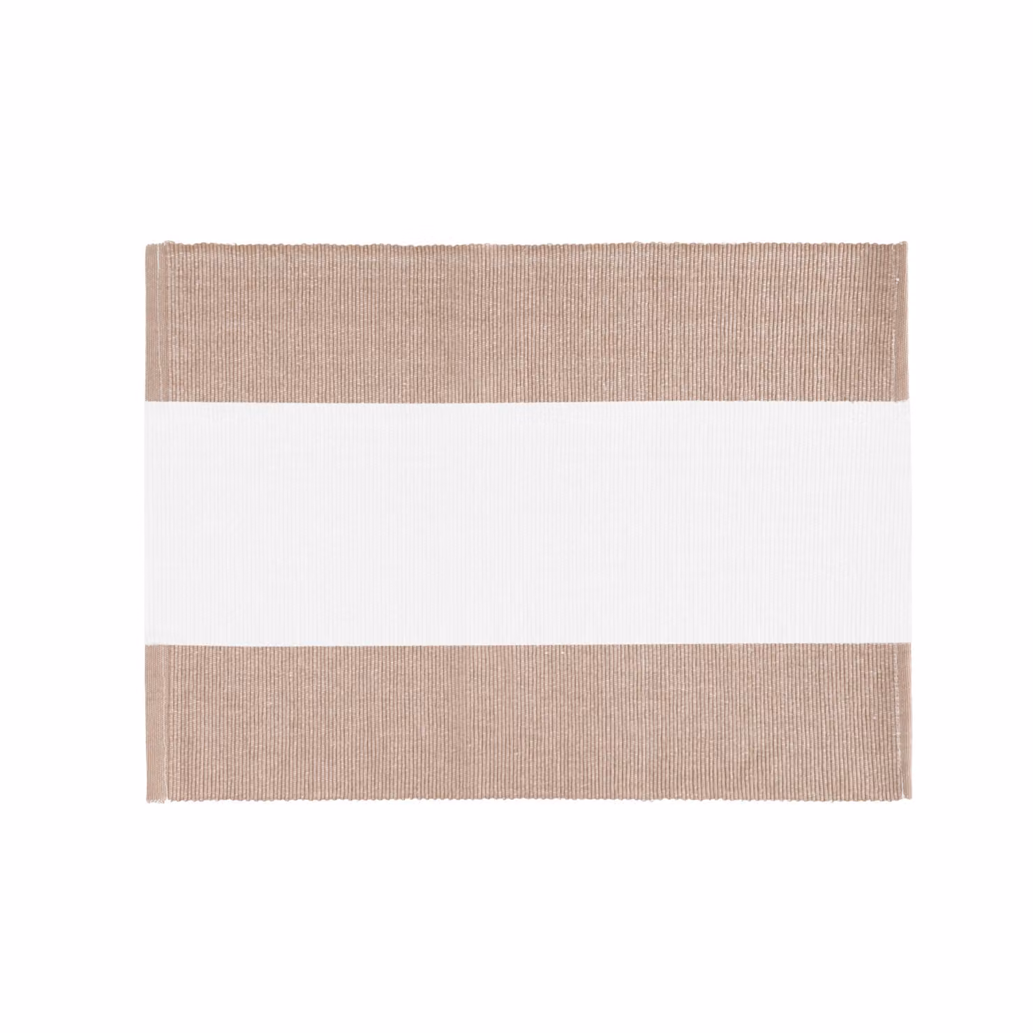 Tovaglietta segnaposto rettangolare a righe KASANOVA in cotone beige L: 50 cm, P: 35 cm – 2