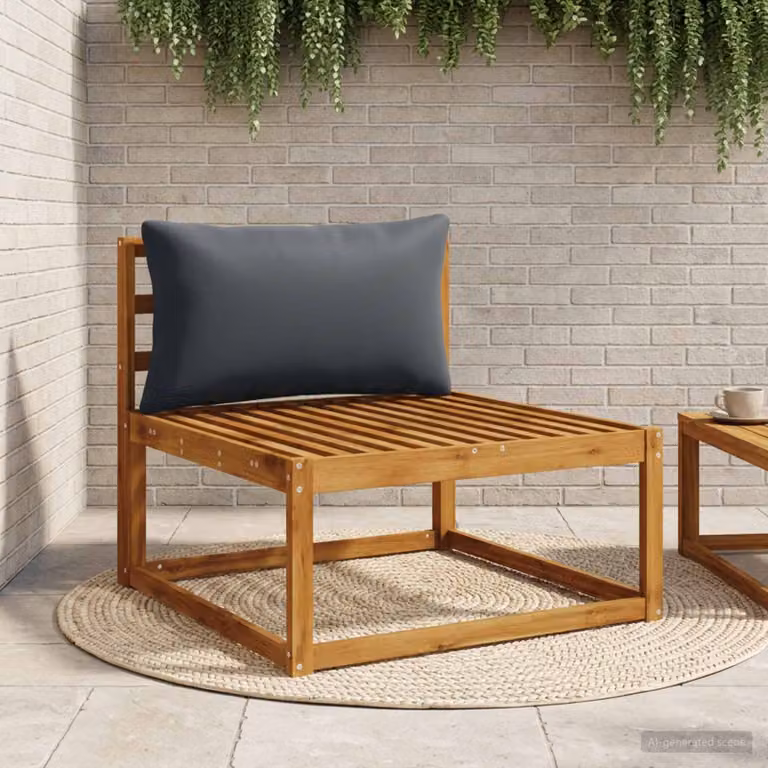Cuscino per schiena vidaXL PUTTEN in poliestere blu con rivestimento rimovibile lavabile in lavatrice