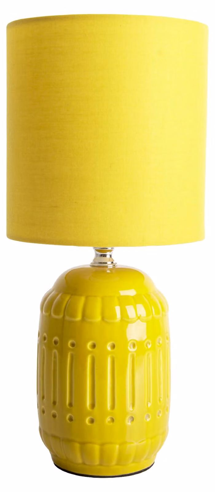 Lampada da tavolo, Vetroceramica tessile, giallo, H 30 cm