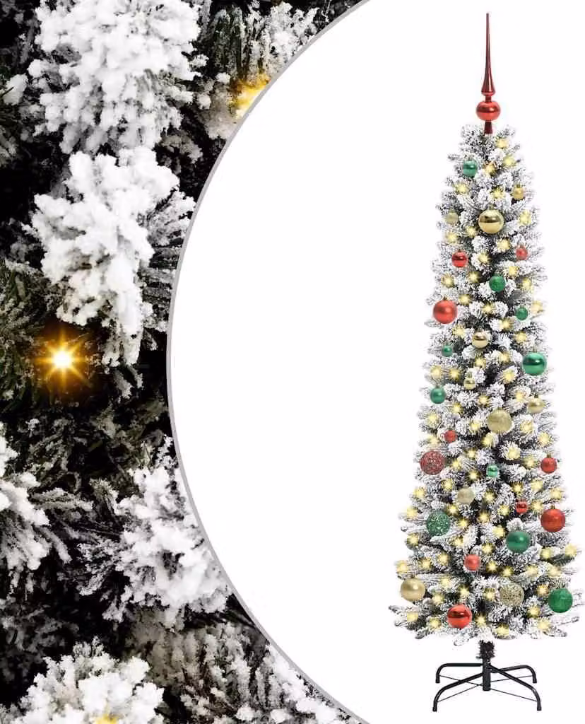 Albero di Natale artificiale con 150 LED Bianco 150 cm