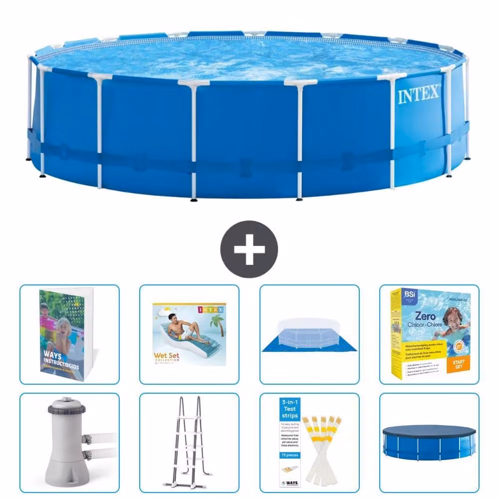 Piscina fuori terra a struttura - 457x122 cm - 7 pezzi - Modello S639