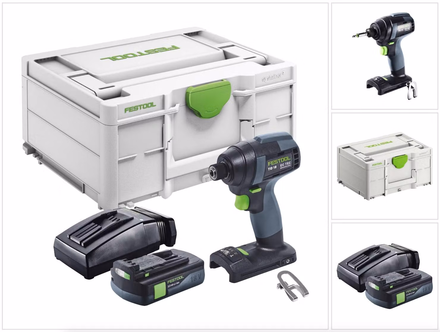 Festool TID 18-Basic avvitatore a impulsi a batteria 18 V 180 Nm 1/4" + 1x batteria ricaricabile 3,0 Ah + caricabatteria + systainer