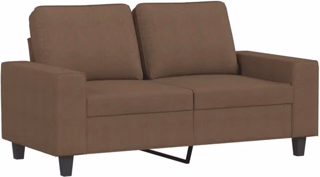 Divano | Divano da soggiorno | Sofa a 2 Posti Marrone 120 cm in Tessuto