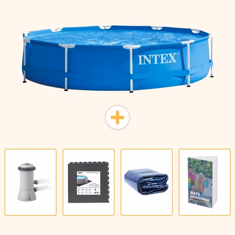 Piscina autoportante rettangolare - 366x76 cm - 5 pezzi - SCB121