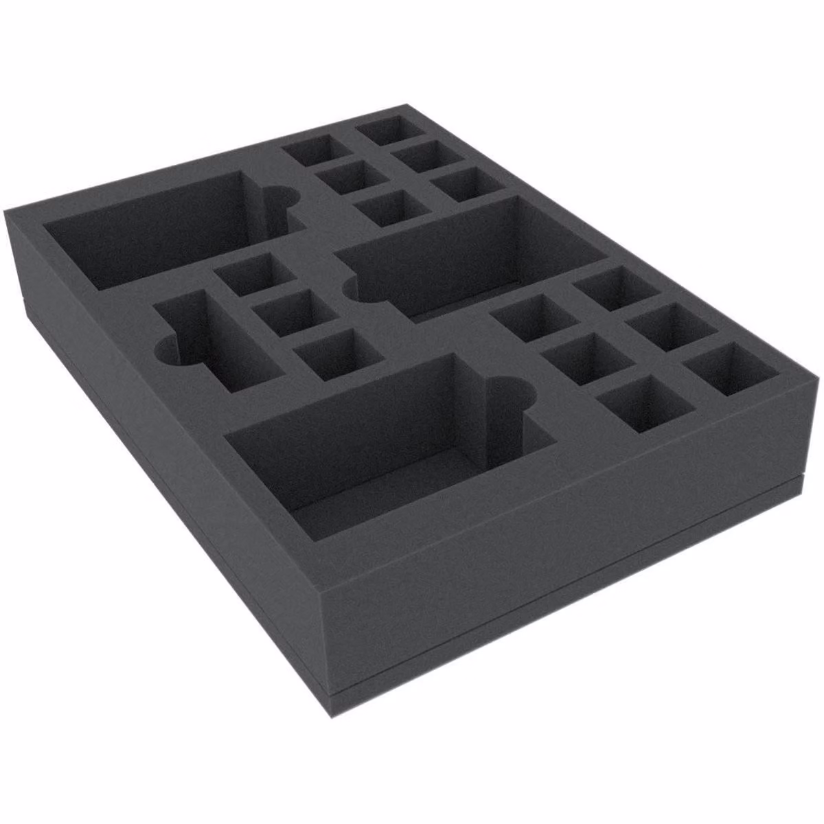 Inserto in schiuma 300x210x55 mm per giochi da tavolo, 19 scomparti
