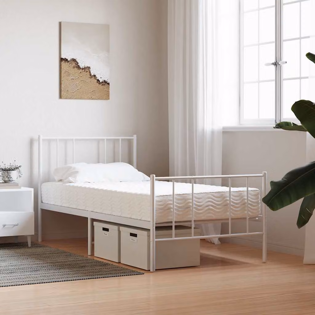 vidaXL Materasso in Schiuma per Bambini Bianco 80x160 cm Durezza H2 H3