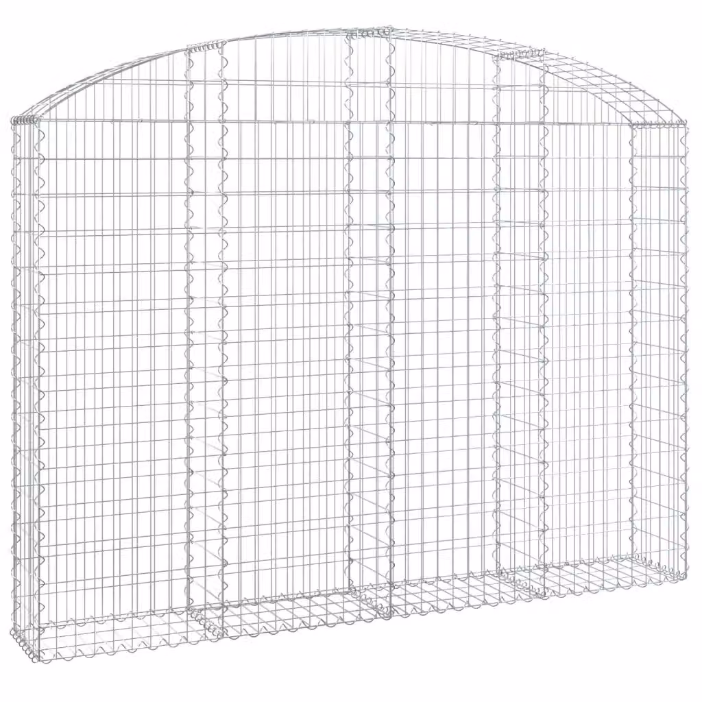 Cesto Gabbione ad Arco Videx in Acciaio Zincato Argento L: 200 cm, P: 30 cm, H: 140/160 cm – 2