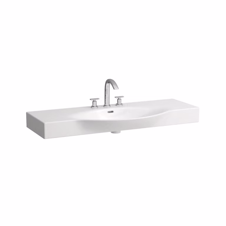 LAUFEN PALACE Lavabo pour meuble, coupant des deux côtés, 1 trou pour robinet, avec trop-plein, 1200x510mm, H8117040001471, H8117040001471