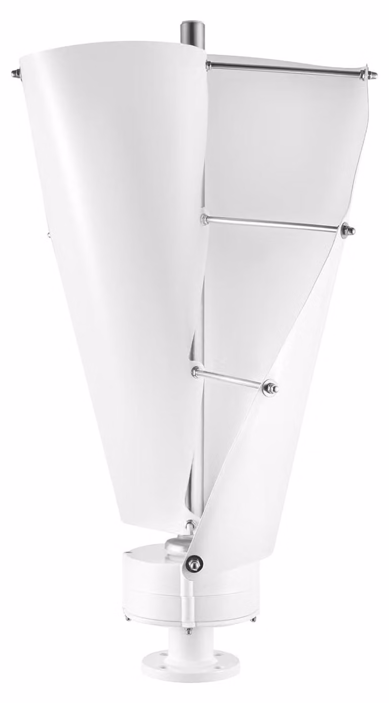 Turbina eolica - Generatore eolico - Turbina verticale - Pale eoliche - 24V, colore bianco - Potenza: 100W