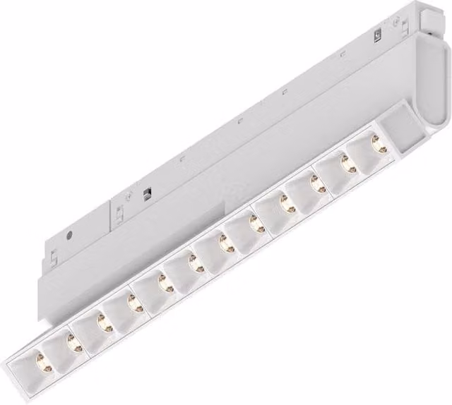 Sistema Magnetico Flessibile Ego in Alluminio Bianco con 1 Luce LED da 13W 3000K Warm White