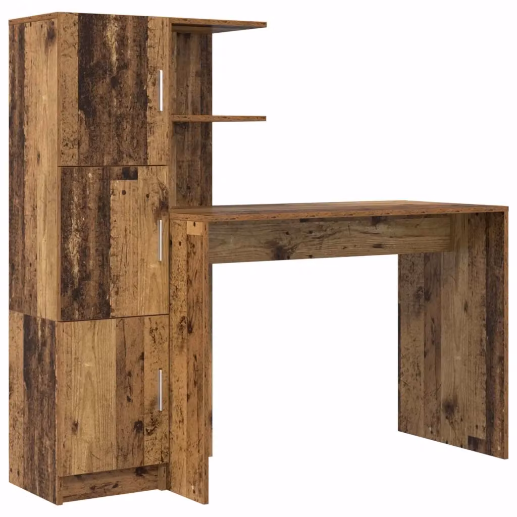 Scrivania moderna vidaXL in legno e MDF marrone L: 133,5 cm, P: 50 cm, H: 124 cm – 2