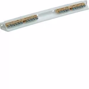 Hager vector/vector outdoor Supporto con morsetti PE/N, 2x11 morsetti