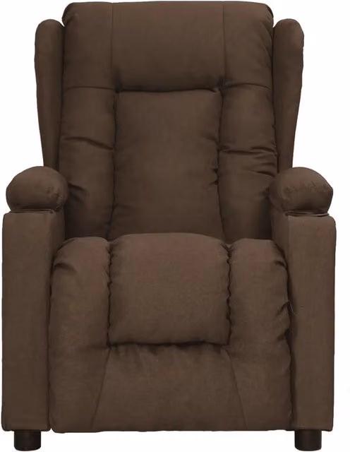 Poltrona Reclinabile in Tessuto Marrone 339052