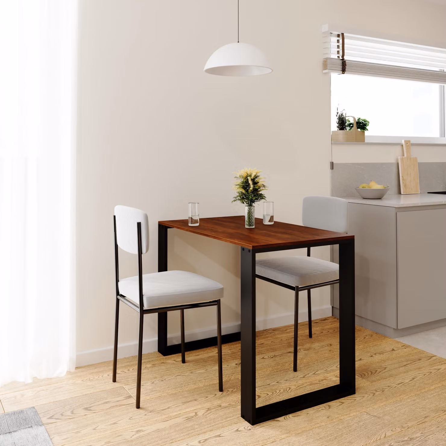 Tavolo da pranzo rettangolare moderno per cucina e sala da pranzo