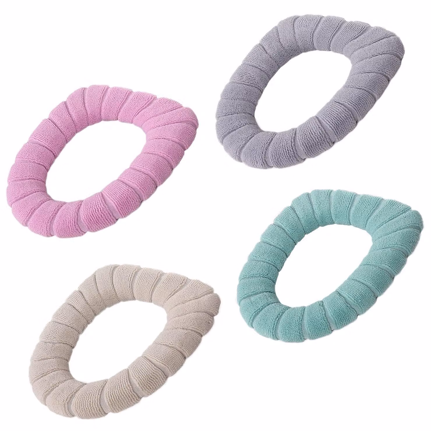 Copriwater lavabili - Copertura per sedile WC - Morbido e caldo - Peluche - 4 pezzi - Per bagno