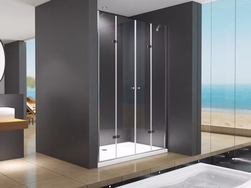 Glaswerk Westfalen - Porta doccia Josefine, 160x195 cm, vetro trasparente