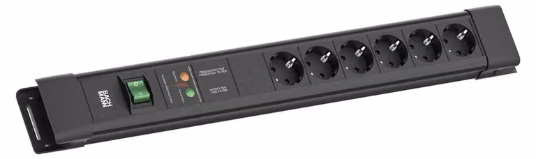 BACHMANN CONNECTUS 6xCEE7/3, 1xGVS 1xinterruttore 2,0m CEE7/7 Nero