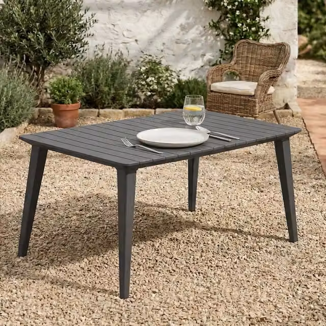 Tavolo da esterno DMORA Brockville rettangolare antracite L: 157 cm, P: 98 cm, H: 74 cm
