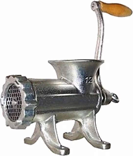 Tritacarne Manuale N. 32 IPERBRIKO in Ghisa, Colore Silver