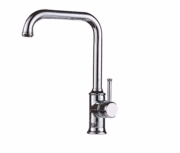 Rubinetto da cucina in ottone retrò POMONA argento cromo LAUFERI
