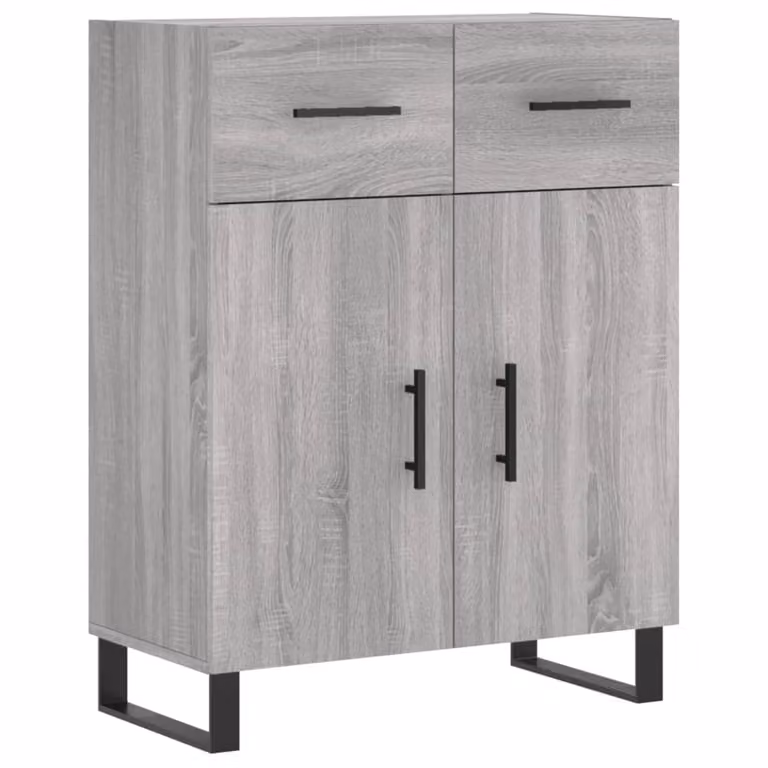 Credenza Grigio Sonoma 69,5x34x90 cm in Legno Multistrato