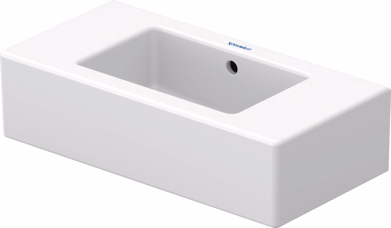 Duravit Vero lave-mains, 50x25cm, 2 trous de robinetterie prépercés à gauche et à droite, avec trop-plein, 07035000001, 07035000001