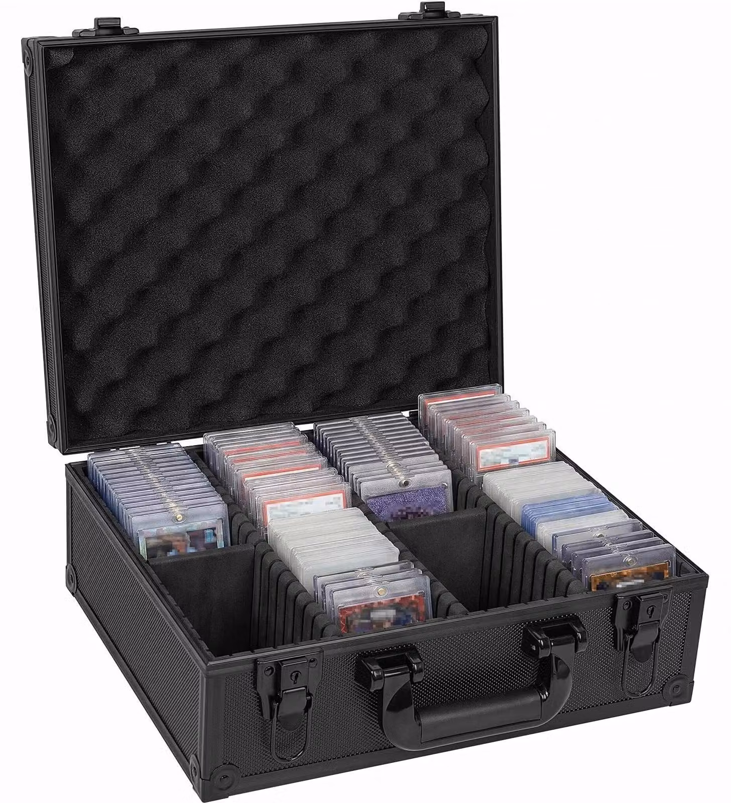 Contenitore di stoccaggio per toploader con 7 scomparti, adatto per più di 600 carte