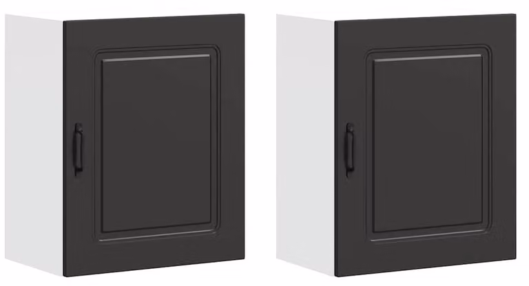 Pensili da cucina 2 pz Kalmar in Legno Multistrato Nero