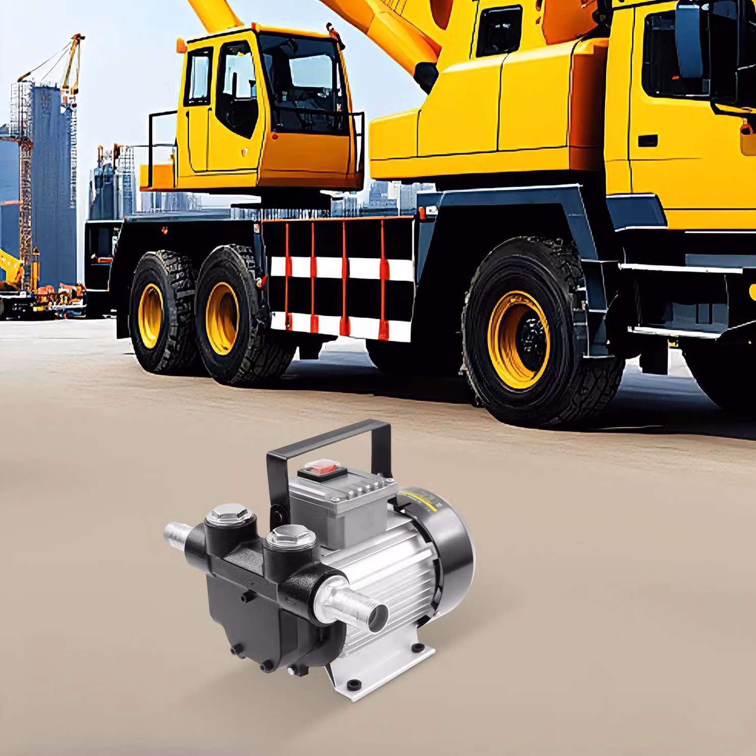 Pompa diesel autoadescante - Potenza: 550 W - Portata: 20-60 litri/minuto - Corpo in alluminio
