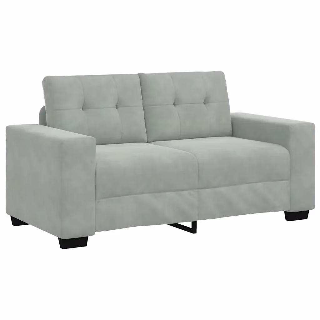Divano moderno vidaXL in velluto grigio L: 160 cm, P: 77 cm, H: 82 cm – 2