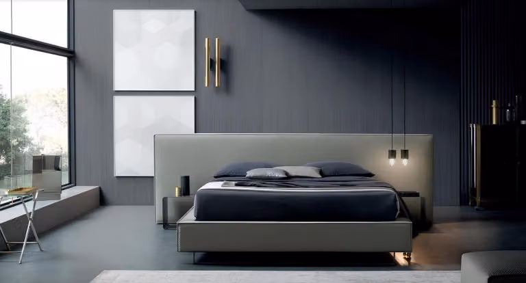 Luxus Polster Samt Stoff Designer Bett Schlafzimmer Betten Textilleder Hotel