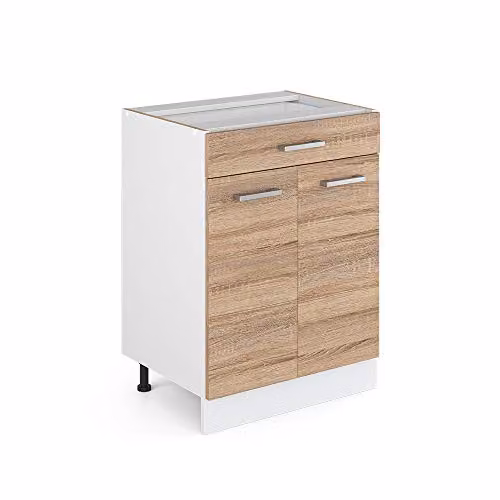 Vicco Mobiletto base per cucina R-Line, Sonoma, 60 cm