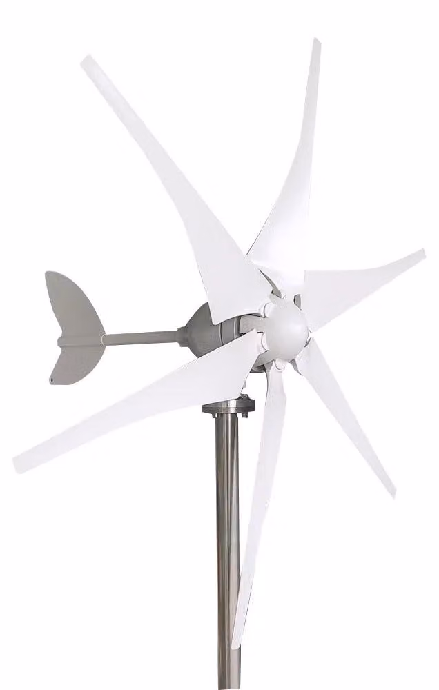 Turbina eolica - Generatore eolico - Generatore di energia - Energia sostenibile - Asse orizzontale - 1000W - 6 pale in nylon