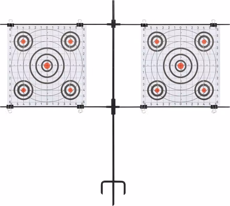 Supporto per bersagli con carte da tiro 78x76 cm in acciaio