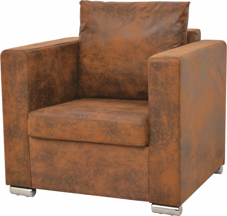 Maison Exclusive - Poltrona Marrone 82x73x82 cm Pelle finta Scamosciata