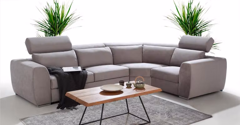 Ecksofa Stoff L-Form Couch Design Polster Textil Eck Moderne Wohnlandschaft