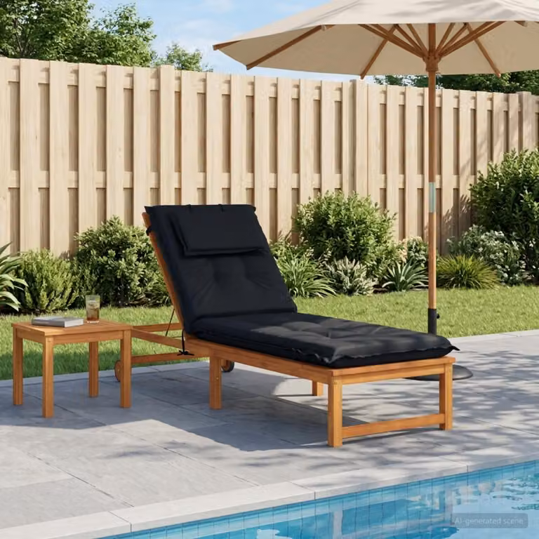 vidaXL Cuscino per Lettino GEMERT 100% Poliestere Blu Scuro