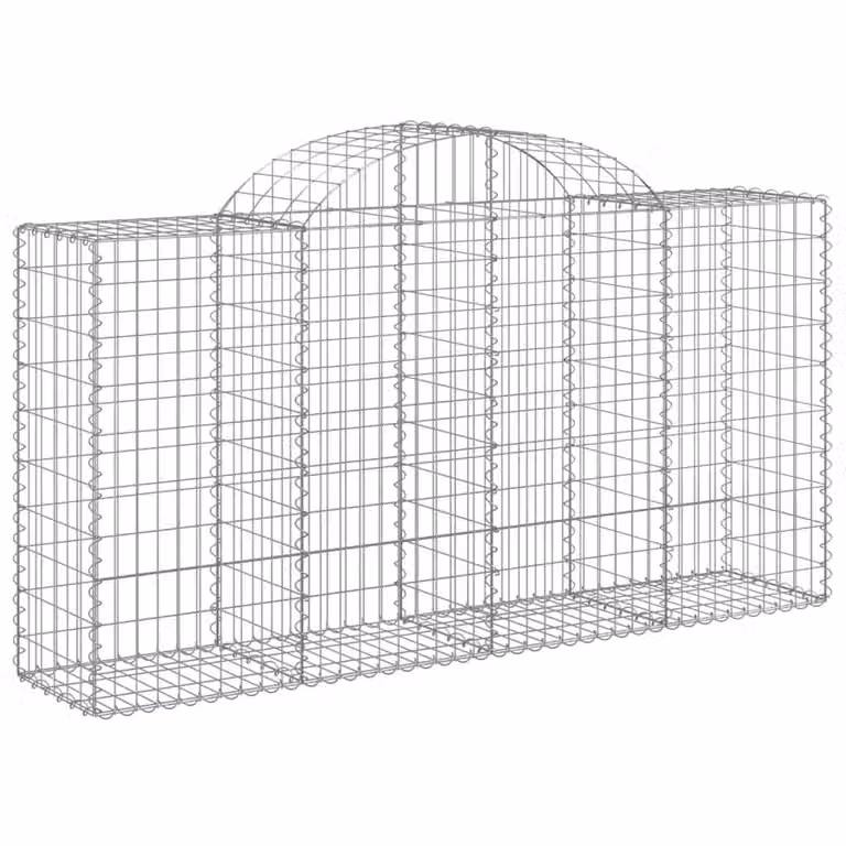 Cesto Gabbione ad Arco 200x50x100/120 cm Ferro Zincato