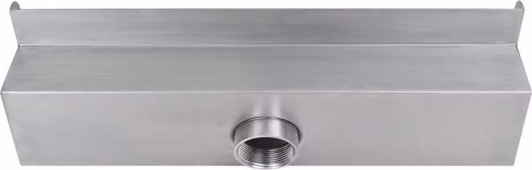 Fontana a Cascata per Giardino Rettangolare Acciaio Inox 45 cm