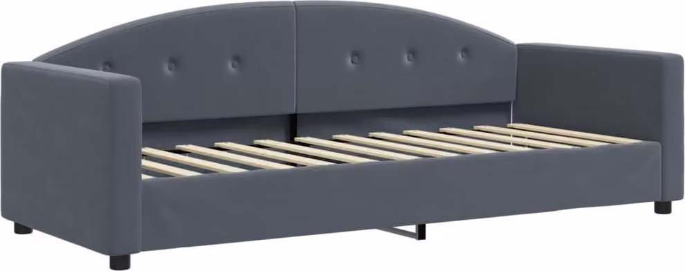 Letto da Giorno Grigio Scuro 80x200 cm in Velluto
