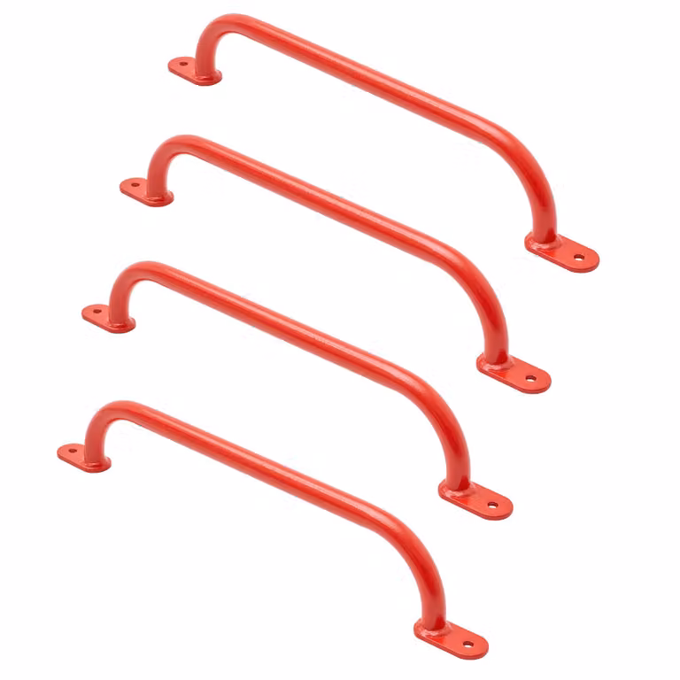 TRIBECCO prese per arrampicata per parchi giochi, strutture per arrampicata, letti alti e pareti da arrampicata indoor (550 mm rosso, 4 pezzi)
