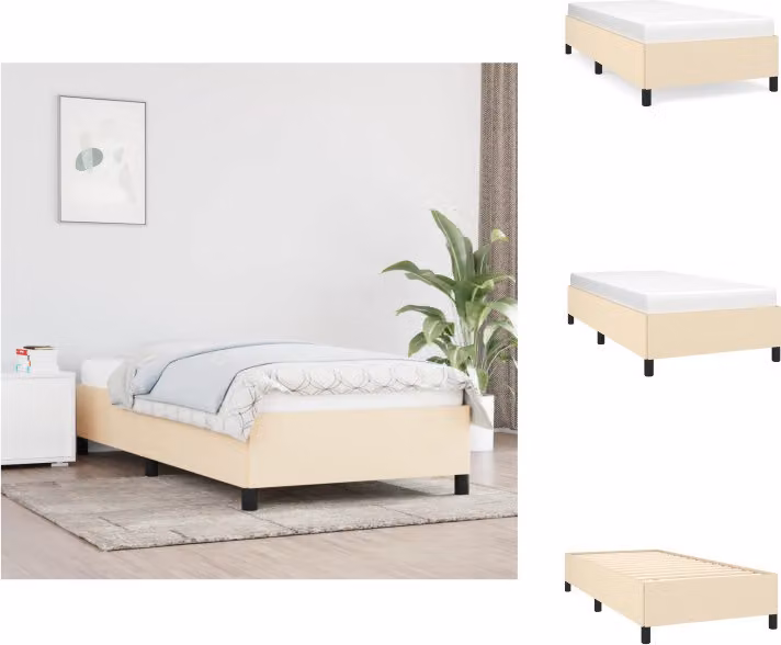 vidaXL Struttura letto crema 80x200 cm in tessuto - Letti e strutture letto