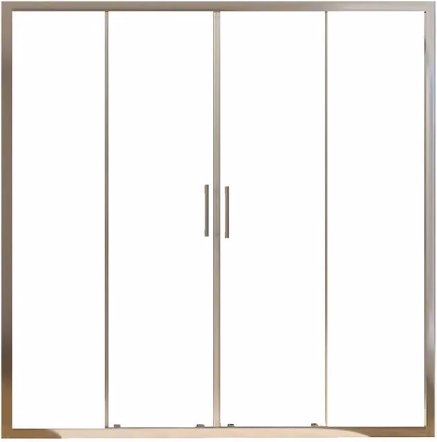Porta Parete Doccia 140 cm 2 Ante Scorrevoli in Cristallo Trasparente 6mm H195 Bonussi Giuly