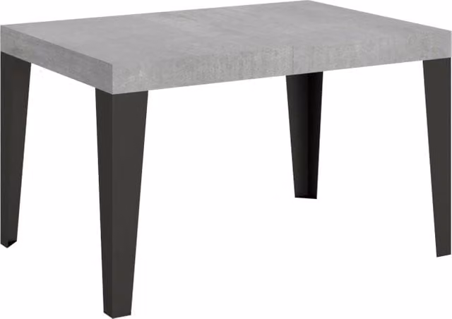 Tavolo allungabile Flaris Bs Com in cemento con telaio antracite L/P/H: 90 x 130/234 x 77 cm
