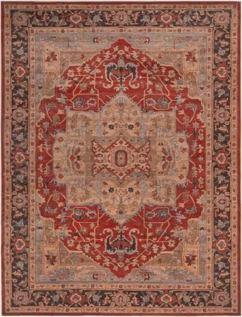 Tappeto Sami rosso lavabile antiscivolo in poliestere L: 120 cm, P: 160 cm – 1