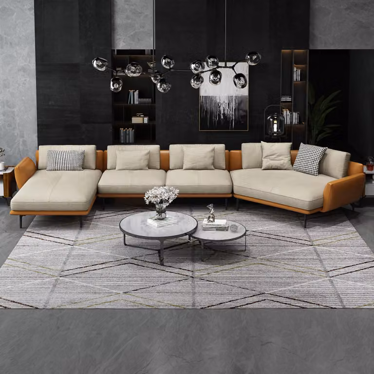 Ecksofa Sofa Couch Polster Sitz Couchen Garnitur Wohnlandschaft